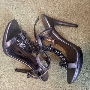 Elegant Silver Stiletto Heels